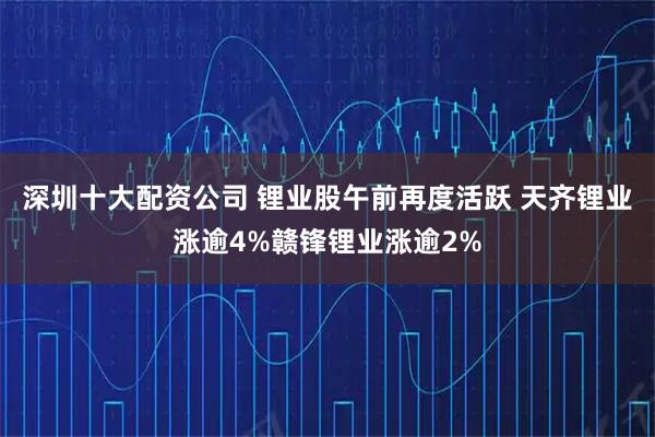 深圳十大配资公司 锂业股午前再度活跃 天齐锂业涨逾4%赣锋锂业涨逾2%